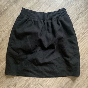 Black J Crew Wool Skirt